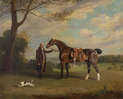 Il groom del conte di Shrewsbury che tiene un cavallo da caccia da Henry Bernard Chalon